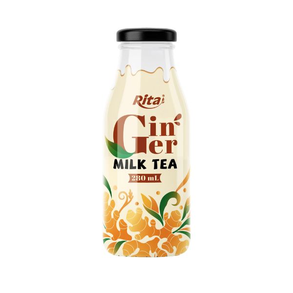 Rita Brand Premium Ginger Milk Tea Drink 280ml Glass Bottle